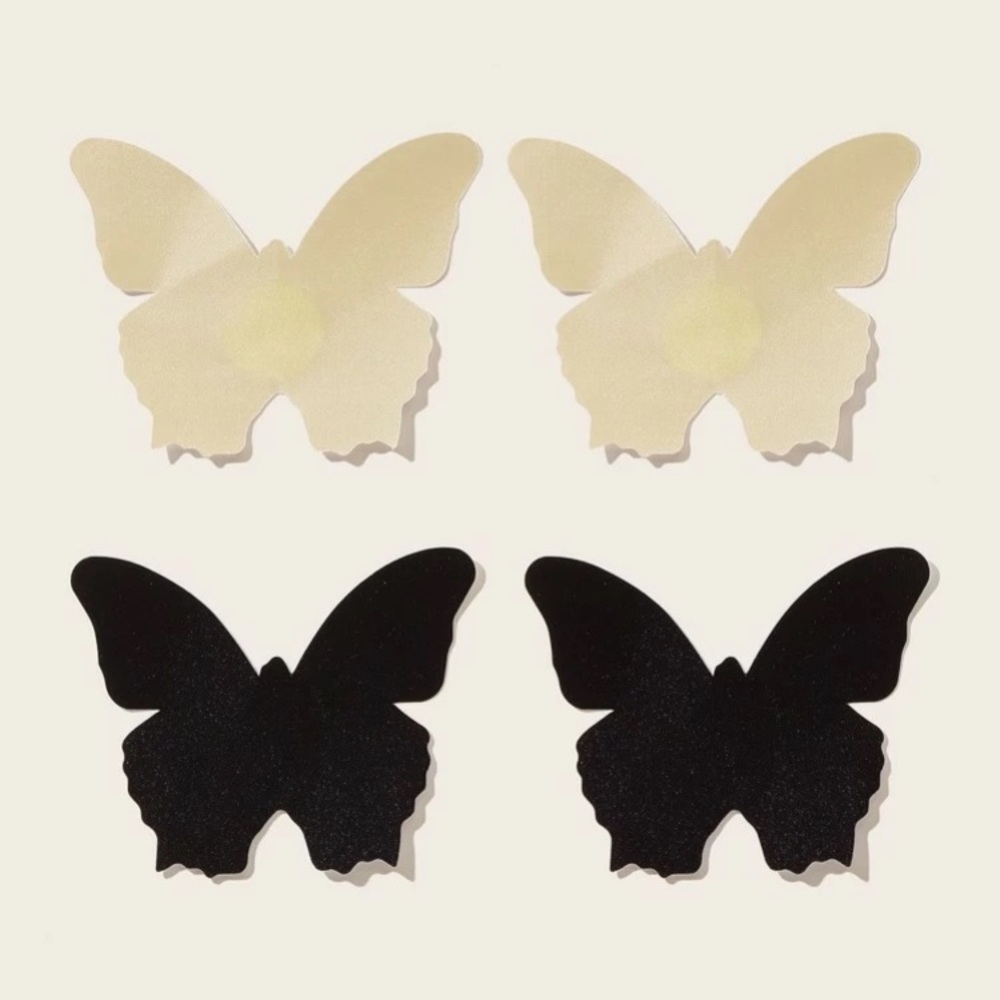 ๐ฆ Awesome Pair of butterfly nipple cover in black or tan